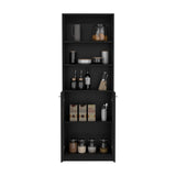 TUHOME Home 2-Door Bookcase with Dual Enclosed Shelves and Three Open Display Tiers Offering Modern Vertical Storage, Concealed Organization and Durable Engineered Wood Construction for Living Rooms, Offices and Bedrooms