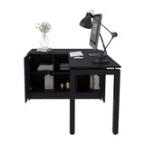 TUHOME Alfie Rotable Desk with Adjustable Two-Direction Workstation Design, Spacious 72-Inch Surface and Integrated Storage Compartments, Versatile Freestanding Office Desk for Home Studios, Study Areas and Organized Workspaces