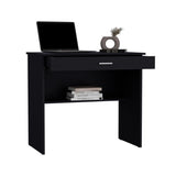 80 C Writting Desk, Compact Workstation with Drawer and Lower Shelf White