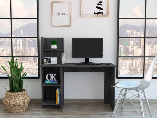Tuhome Vilna 120 Writing Desk with Four Shelves, Modern and Functional Home Office Desk, Ideal for Study or Work