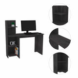 Tuhome Vilna 120 Writing Desk with Four Shelves, Modern and Functional Home Office Desk, Ideal for Study or Work