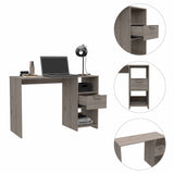 Tuhome Omma Computer Desk with One Drawer, Two Open Shelves, Modern Design, Ideal for Home Office, Study, or Small Spaces
