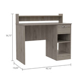 Tuhome Manaos Writing Computer Desk with Multiple Shelves, One Drawer, Modern and Compact Design, Ideal for Home Office, Study, or Small Spaces