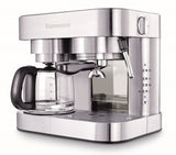 Stainless Steel Combination Pump Espresso Machine with 10-Cup Drip Coffeemaker