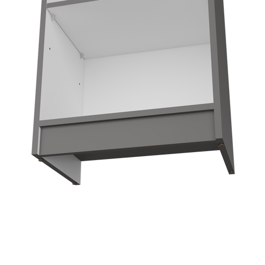 DEPOT E-SHOP Vinton XS Bookcase Compact Bookshelf with Multiple Shelves, Matt Gray / White