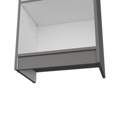 DEPOT E-SHOP Vinton XS Bookcase Compact Bookshelf with Multiple Shelves, Matt Gray / White