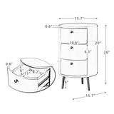 Etta Drum 3 - Drawer End Table WALNUT