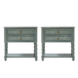 Multi-Functional Wooden Nightstand with USB & Open Shelf(Optional Types)