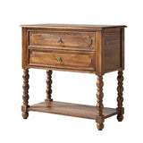 Multi-Functional Wooden Nightstand with USB & Open Shelf(Optional Types)