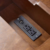 Roque Storage End Table with Hooded Wheels & Built-In Outlets(Optional Types)