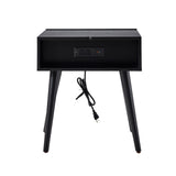 Vivian Mid-century Modern Nightstand with Charging Station(Optional Types)