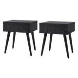 Vivian Mid-century Modern Nightstand with Charging Station(Optional Types)