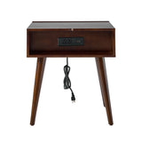 Vivian Mid-century Modern Nightstand with Charging Station(Optional Types)