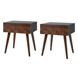 Vivian Mid-century Modern Nightstand with Charging Station(Optional Types)