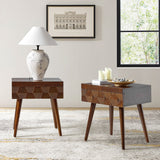 Vivian Mid-century Modern Nightstand with Charging Station(Optional Types)