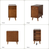 Vira End Table with Storage and Built-in Outlets(Optional Types)