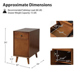 Vira End Table with Storage and Built-in Outlets(Optional Types)