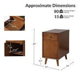 Vira End Table with Storage and Built-in Outlets(Optional Types)