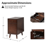 Vira End Table with Storage and Built-in Outlets(Optional Types)