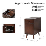 Vira End Table with Storage and Built-in Outlets(Optional Types)
