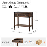 Derk Fluted Fronts Transitional Nightstand and End Table with Drawers and USB/Type-C Outlets