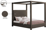 Eden Canopy Bed - Luxury Boucle Fabric Design for Serene Sleep, Elegant Style, and Cozy Retreat