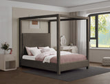 Eden Canopy Bed - Luxury Boucle Fabric Design for Serene Sleep, Elegant Style, and Cozy Retreat