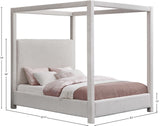 Eden Canopy Bed - Luxury Boucle Fabric Design for Serene Sleep, Elegant Style, and Cozy Retreat