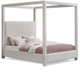 Eden Canopy Bed - Luxury Boucle Fabric Design for Serene Sleep, Elegant Style, and Cozy Retreat