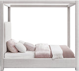 Eden Canopy Bed - Luxury Boucle Fabric Design for Serene Sleep, Elegant Style, and Cozy Retreat