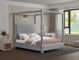 Eden Canopy Bed - Luxury Boucle Fabric Design for Serene Sleep, Elegant Style, and Cozy Retreat