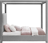 Eden Canopy Bed - Luxury Boucle Fabric Design for Serene Sleep, Elegant Style, and Cozy Retreat