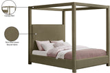Eden Canopy Bed - Luxury Boucle Fabric Design for Serene Sleep, Elegant Style, and Cozy Retreat