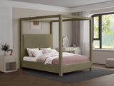 Eden Canopy Bed - Luxury Boucle Fabric Design for Serene Sleep, Elegant Style, and Cozy Retreat