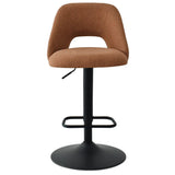 Edwin Upholstered Swivel Adjustable Bar Stool (Set of 2)