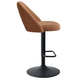 Edwin Upholstered Swivel Adjustable Bar Stool (Set of 2)
