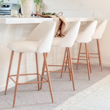 Edwin Boucle Upholstered Counter Stool (Set of 3)