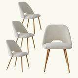 Dwen & Edwin 46" Modern Round Dining Table Set for 4 (5-Piece)
