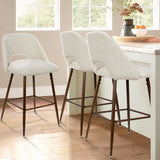 Edwin 26" Modern Upholstered Counter Stool (Set of 3)