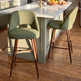 Edwin 26" Modern Upholstered Counter Stool (Set of 2)
