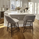 Edwin 26" Modern Upholstered Counter Stool (Set of 3)
