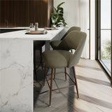 Edwin 26" Modern Upholstered Counter Stool (Set of 3)