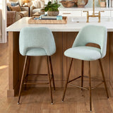 Edwin 26" Modern Upholstered Counter Stool (Set of 2)