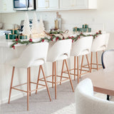 Edwin Boucle Upholstered Counter Stool (Set of 3)