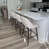 Edwin 26" Modern Upholstered Counter Stool (Set of 3)
