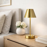 Elegance Rechargeable LED Table Lamp (Plated Brass)
