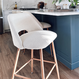 Edwin Boucle Upholstered Counter Stool (Set of 3)