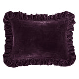 Stella Faux Silk Velvet Ruffled Dutch Euro Pillow