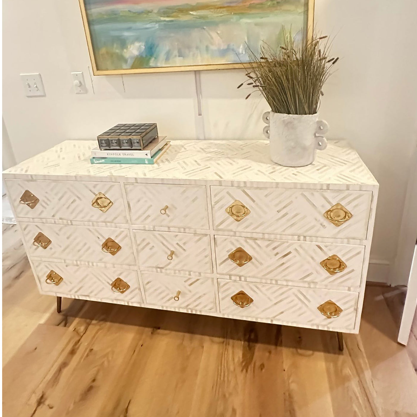 Bone Inlay 9 Drawer dresser