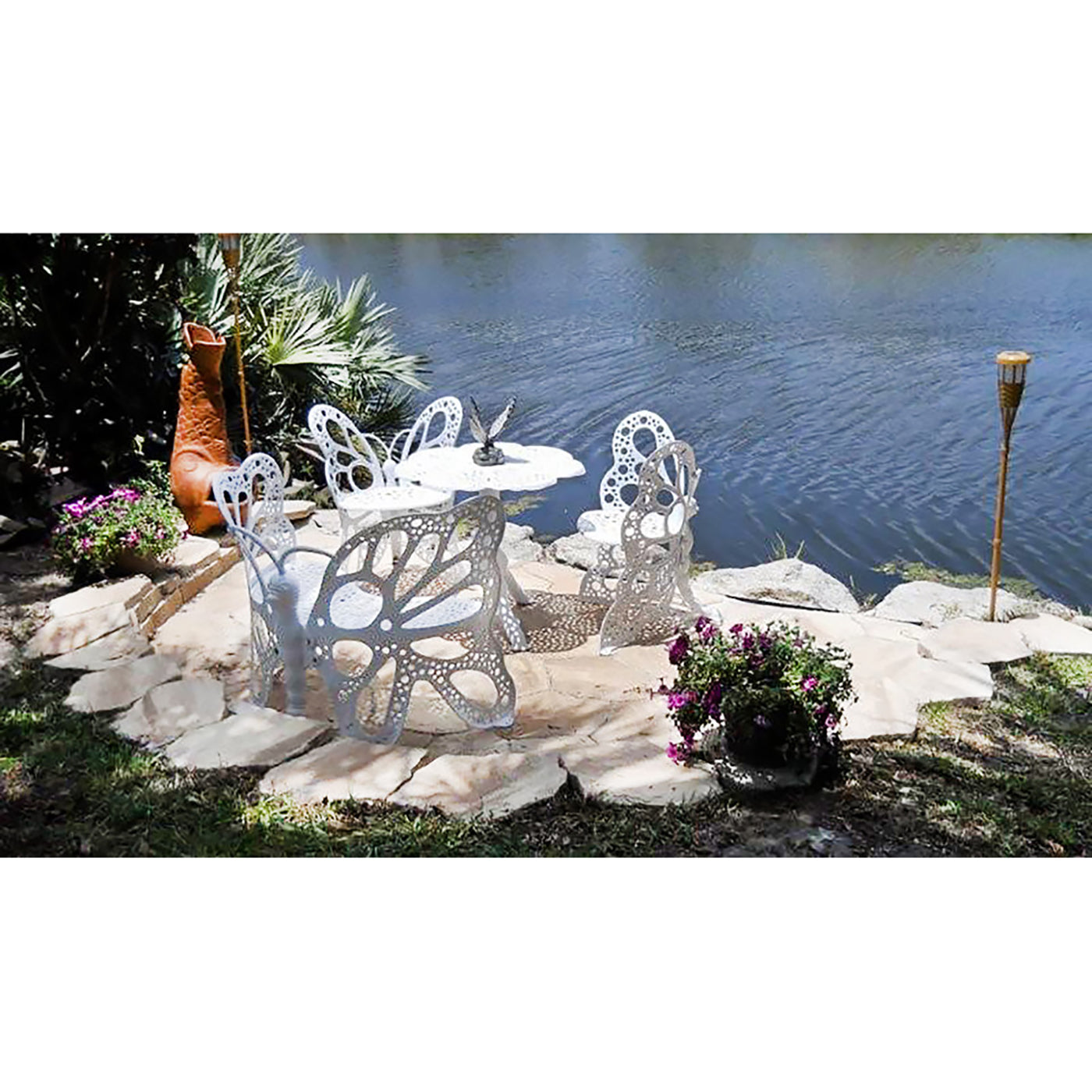 Butterfly Deluxe Garden Set - white